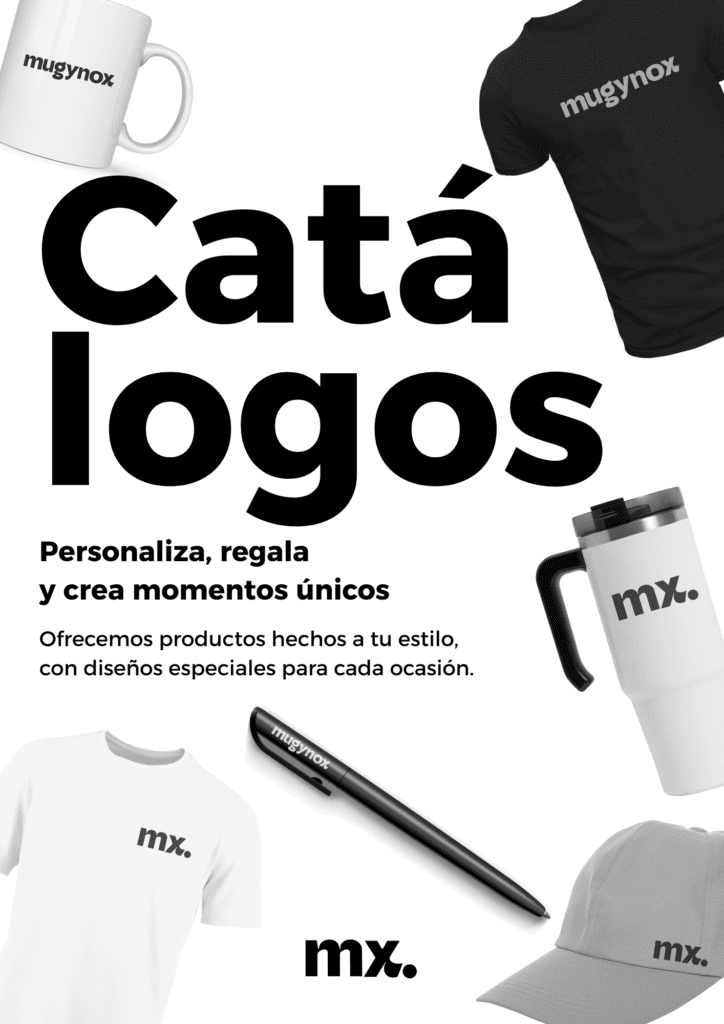 Catálogos personalizados Mugynox con diseños exclusivos y productos de calidad.